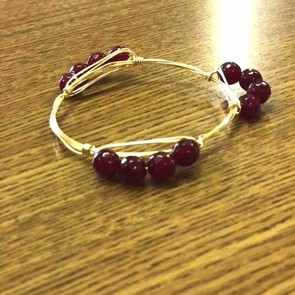 bourbon & boweties inspired wire wrapped bracelet
